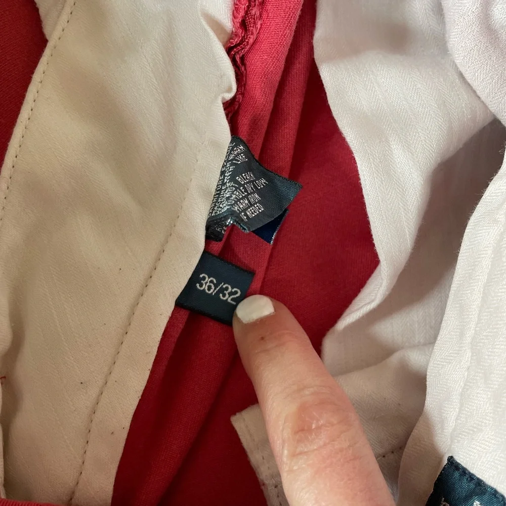 Vtg 90’s Polo Ralph Lauren Red Chino Preston Pant 36/32 - Picture 6 of 8